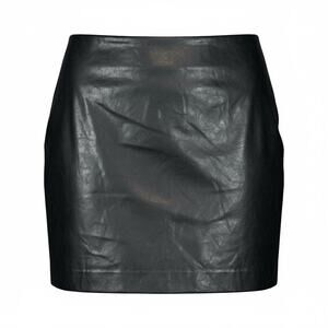 Express Faux Leather Mini Skirt Women's Size 10 Black Y2K 90s Posh Trendy Boots